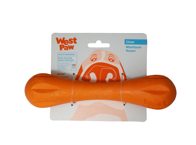 Gumijas rotaļlieta suņiem West Paw, oranža, 21 cm cena un informācija | Suņu rotaļlietas | 220.lv