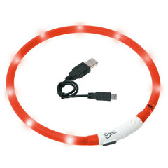 Flamingo LED kakla siksna kaķiem Visio USB, 20–35 cm, sarkana cena un informācija | Flamingo Mājai un remontam | 220.lv
