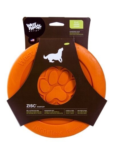 Zogoflex rotaļlieta suņiem lidojošais šķīvītis Zisc, 16 cm, oranža цена и информация | Suņu rotaļlietas | 220.lv