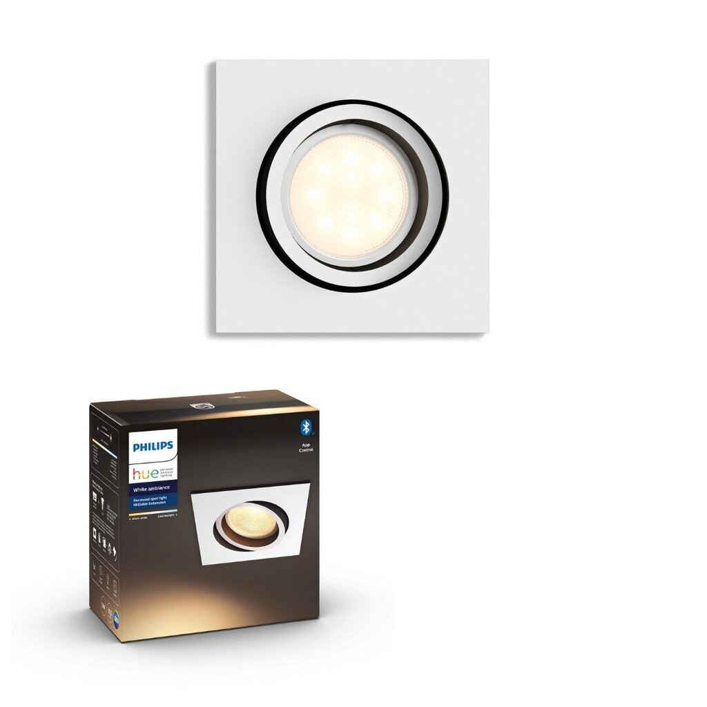 Philips Hue - MILLISKIN recessed - White Ambiance - Bluetooth cena un informācija | Iebūvējamās lampas, LED paneļi | 220.lv