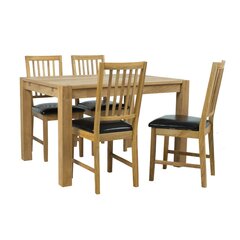 Столовый комплект Chicago New, 4 стула, дуб цена и информация | Комплекты мебели для столовой | 220.lv