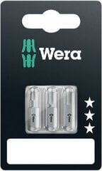 Wera 840/1 Standard uzgaļi HEX-Plus, 4,0 + 5,0 + 6,0 x 25 mm cena un informācija | Rokas instrumenti | 220.lv