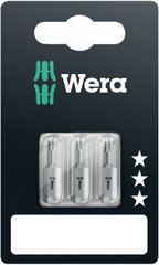 Wera 840/1 Standard uzgaļi HEX-Plus, 2,0 + 2,5 + 3,0 x 25 mm cena un informācija | Rokas instrumenti | 220.lv