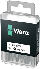 Насадки Wera 855/1 DIY-box Standard 10 шт., PZ 1x25 мм цена и информация | Механические инструменты | 220.lv