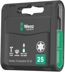 Wera Bit-Box 15 Impaktor TORX 20, 15 x 25mm cena un informācija | Rokas instrumenti | 220.lv