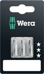 Wera standarta uzgaļi, PH1 x 25 mm, PH2 x 25mm, PH3 x 25mm, 851/1 Z, blisterī cena un informācija | Rokas instrumenti | 220.lv