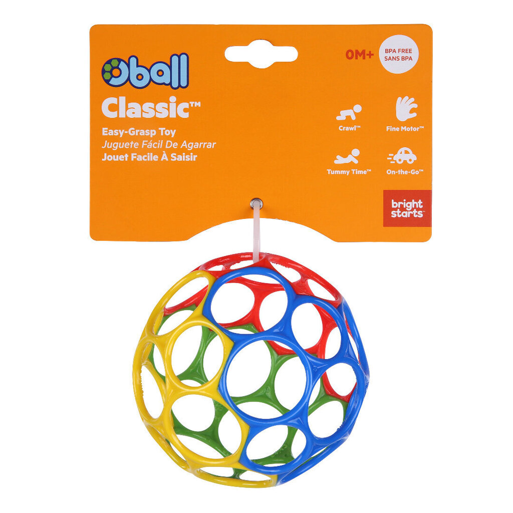 OBALL klasiskā bumba, sarkana/dzeltena/zaļa/zila, 10340 cena un informācija | Rotaļlietas zēniem | 220.lv