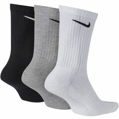 Zeķes - Nike NK Everyday Cush Crew White Black Grey SX7664 964/38-42 цена и информация | Мужские носки | 220.lv