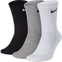 Носки Nike NK Everyday Cush Crew White Black Grey SX7664 964/38-42 цена и информация | Мужские носки | 220.lv