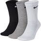 Zeķes - Nike NK Everyday Cush Crew White Black Grey SX7664 964/38-42 цена и информация | Vīriešu zeķes | 220.lv