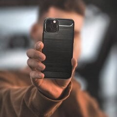 Forcell CARBON telefona vāciņš priekš IPHONE 12 PRO MAX, melns цена и информация | Чехлы для телефонов | 220.lv