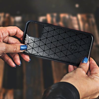 Forcell CARBON telefona vāciņš priekš IPHONE 12 PRO MAX, melns cena un informācija | Telefonu vāciņi, maciņi | 220.lv