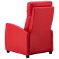 vidaXL masāžas krēsls, atgāžams, sarkana mākslīgā āda cena un informācija | Atpūtas krēsli | 220.lv