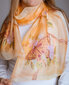 Ar rokām apgleznota zīda šalle, Tauriņi (dzelteni oranži), Igaunijas dizains цена и информация | Sieviešu šalles, lakati | 220.lv