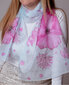 Ar rokām apgleznota zīda šalle, Rozā ziedi, Igaunijas dizains cena un informācija | Sieviešu šalles, lakati | 220.lv