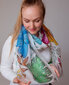 Ar rokām apgleznota zīda šalle, Krāsaina vasara, Igaunijas dizains цена и информация | Sieviešu šalles, lakati | 220.lv