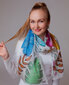 Ar rokām apgleznota zīda šalle, Krāsaina vasara, Igaunijas dizains цена и информация | Sieviešu šalles, lakati | 220.lv
