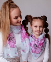 Mātes un meitas zīda šalles komplekts, Igaunijas dizains цена и информация | Женские шарфы, платки | 220.lv