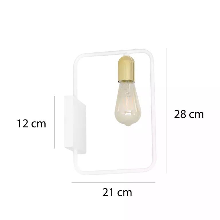 Emibig sienas lampa Savo K1 White/Gold cena un informācija | Sienas lampas | 220.lv