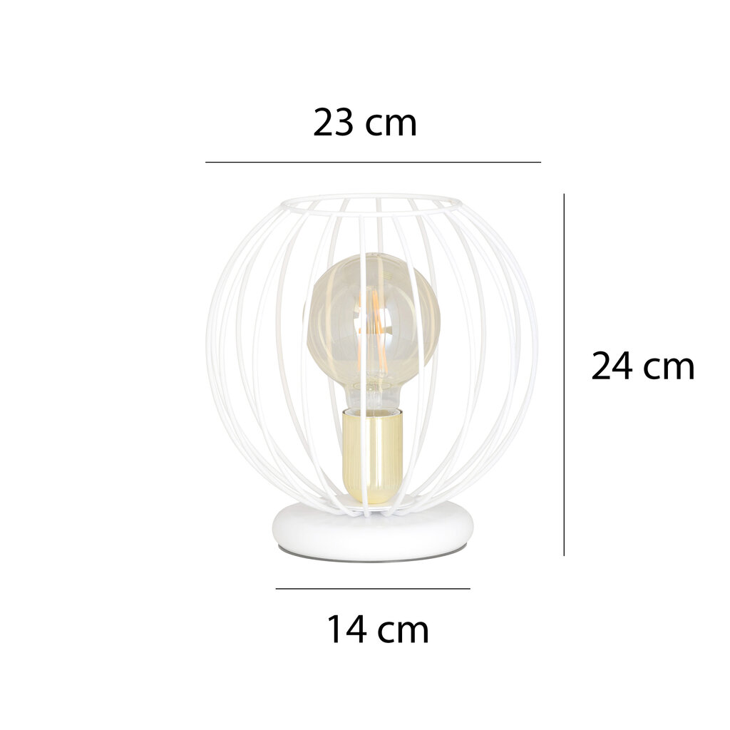 Emibig galda lampa Albio LN1 White цена и информация | Galda lampas | 220.lv