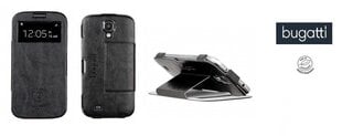 Bugatti Ultra Thin Bookcase, тонкий чехол Samsung Galaxy S4, чёрный цена и информация | Чехлы для телефонов | 220.lv