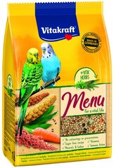 Vitakraft premium menu ēdiens 500g papagaiļiem 2110619 cena un informācija | Putnu barība | 220.lv