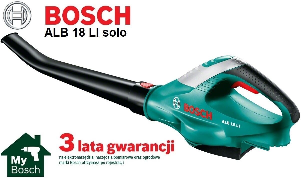 Bosch ALB 18 LI lapu pūtējs, darbināms ar akumulatoru - bez akumulatora un uzlādes ierīces цена и информация | Lapu pūtēji, zaru smalcinātāji, slaucīšanas iekārtas | 220.lv