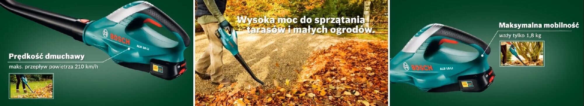 Bosch ALB 18 LI lapu pūtējs, darbināms ar akumulatoru - bez akumulatora un uzlādes ierīces cena un informācija | Lapu pūtēji, zaru smalcinātāji, slaucīšanas iekārtas | 220.lv