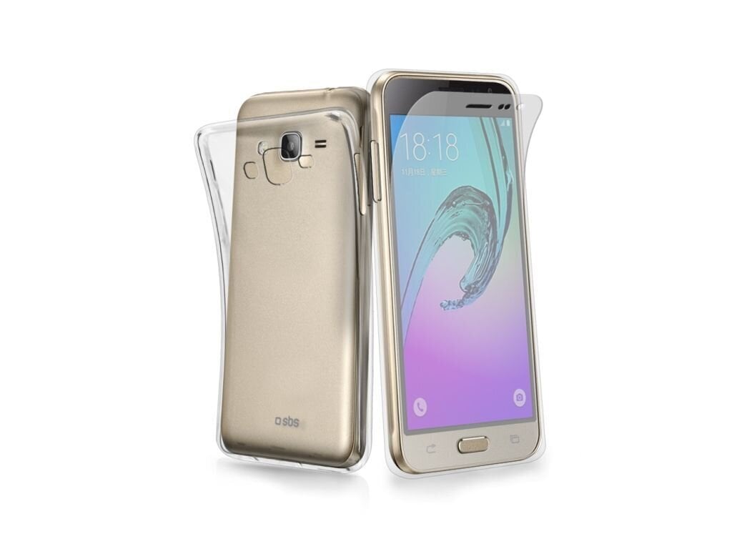 SBS Aero apvalks Samsung Galaxy J3, ir caurspīdīgs, ar ekrāna aizsargplēvi. cena un informācija | Telefonu vāciņi, maciņi | 220.lv