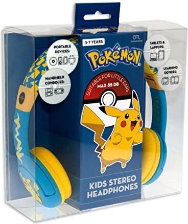 OTL Kids Stereo Headphones: Pokemon - Pikachu cena un informācija | Austiņas | 220.lv