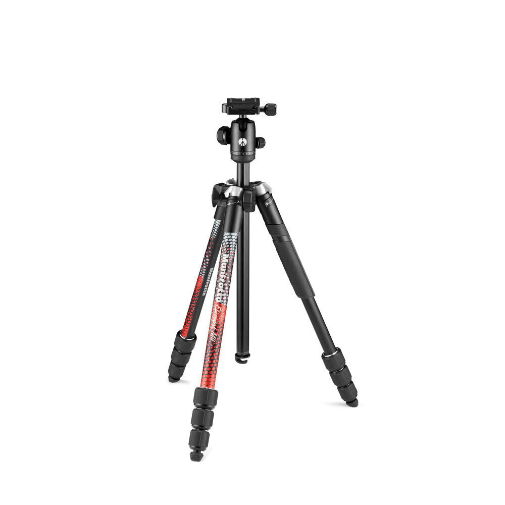 Manfrotto statīva komplekts Element MII MKELMII4RD-BH, sarkans cena un informācija | Fotokameru statīvi | 220.lv