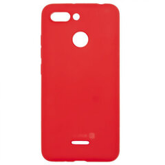 Aizmugurējais vāciņš Evelatus    Xiaomi    Redmi 6 Silicone Case    Red cena un informācija | Telefonu vāciņi, maciņi | 220.lv