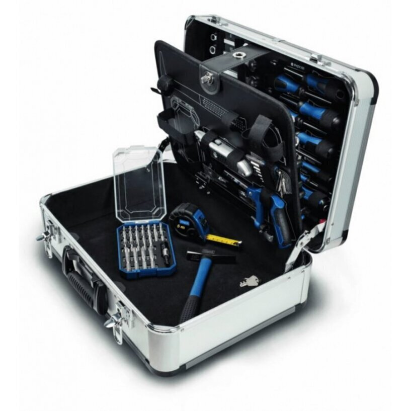 Atslēgu komplekts Scheppach TB150 metāla koferī, 101 gab цена и информация | Rokas instrumenti | 220.lv