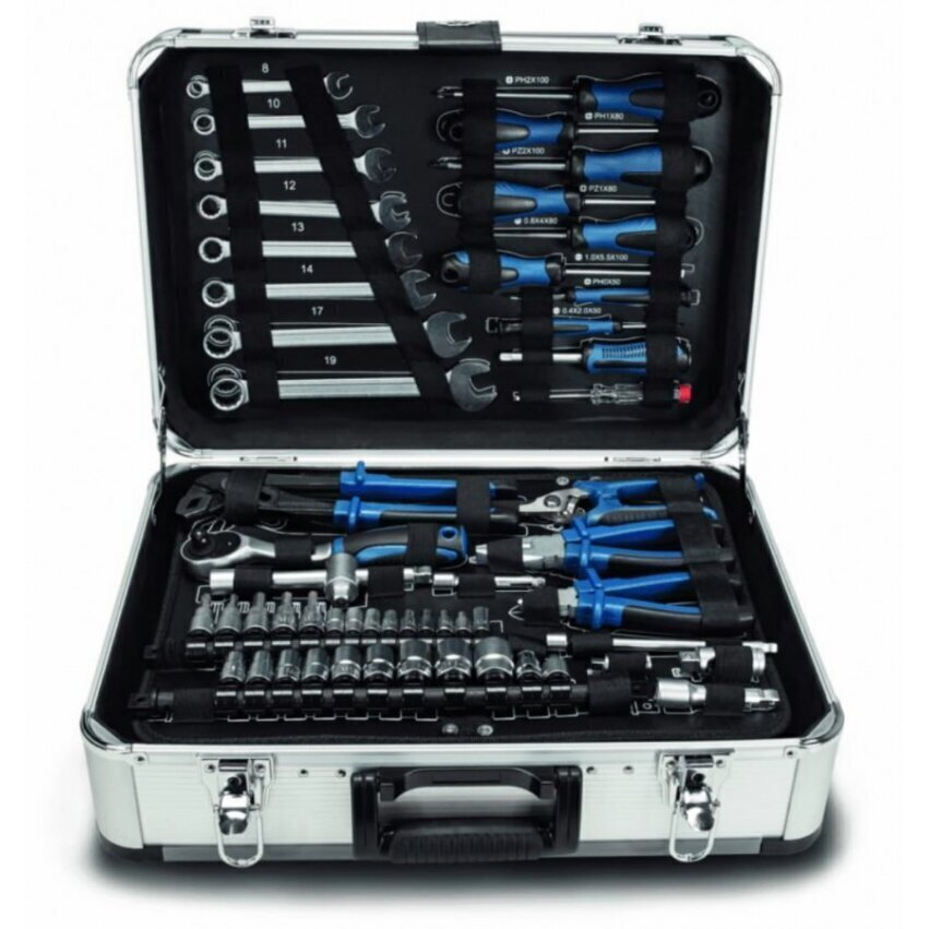 Atslēgu komplekts Scheppach TB150 metāla koferī, 101 gab cena un informācija | Rokas instrumenti | 220.lv