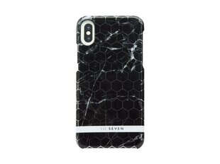 Aizmugurējais vāciņš SoSeven    Apple    iPhone X/XS Milan Case Hexagonal Marble    Black cena un informācija | Telefonu vāciņi, maciņi | 220.lv