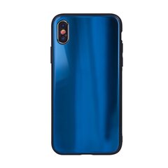 Aizmugurējais vāciņš ILike    Apple    iPhone XR Aurora Glass case    Dark Blue cena un informācija | Telefonu vāciņi, maciņi | 220.lv