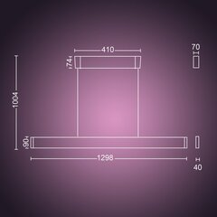 Hue White and Colour Ambience Ensis подвесной светильник 39W Белый  цена и информация | Потолочный светильник | 220.lv