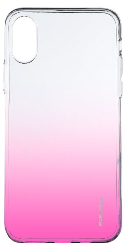 Aizmugurējais vāciņš Evelatus    Apple    iPhone Xs Max Gradient TPU Case    Rose Red cena un informācija | Telefonu vāciņi, maciņi | 220.lv
