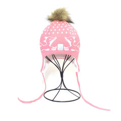 Теплая шапка для девочки Reima, розовая цена и информация | Зимняя одежда для детей | 220.lv