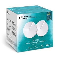 TP-LINK AC1300 Whole Home Mesh Wi-Fi System Deco M5 (2-pack) 802.11ac, 867+400 Mbit цена и информация | Маршрутизаторы (роутеры) | 220.lv