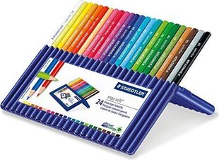 Krāsainie zīmuļi 24 krāsu Ergosoft, plastikāta kārbā, STAEDTLER/5 цена и информация | Канцелярия | 220.lv