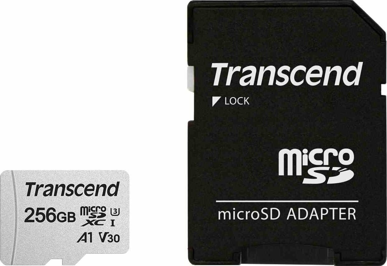 MEMORY MICRO SDXC 256GB W/ADAP/C10 TS256GUSD300S-A TRANSCEND цена и информация | Atmiņas kartes mobilajiem telefoniem | 220.lv