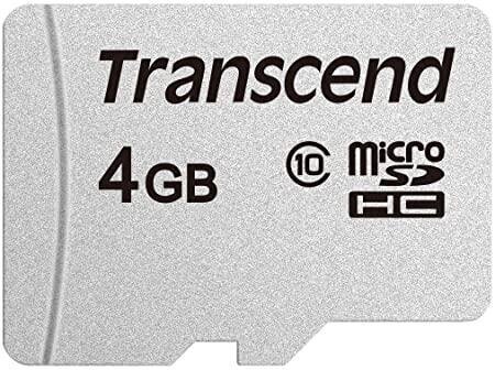 MEMORY MICRO SDHC 4GB/CLASS10 TS4GUSD300S TRANSCEND cena un informācija | Atmiņas kartes mobilajiem telefoniem | 220.lv