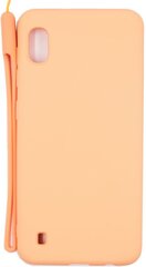 Aizmugurējais vāciņš Evelatus    Samsung    Galaxy A10 Soft Touch Silicone Case with Strap    Pink cena un informācija | Telefonu vāciņi, maciņi | 220.lv