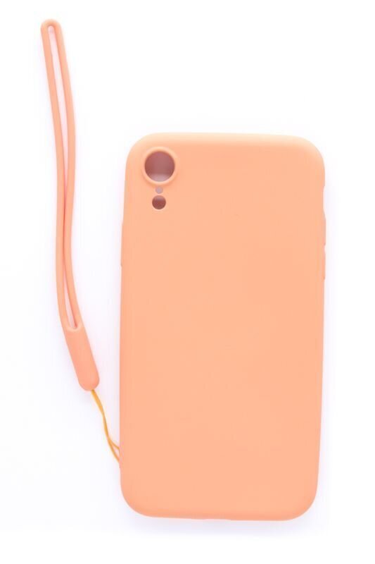 Aizmugurējais vāciņš Evelatus    Apple    iPhone XR Soft Touch Silicone Case with Strap    Pink цена и информация | Telefonu vāciņi, maciņi | 220.lv