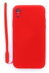 Aizmugurējais vāciņš Evelatus    Apple    iPhone XR Soft Touch Silicone Case with Strap    Red cena un informācija | Telefonu vāciņi, maciņi | 220.lv