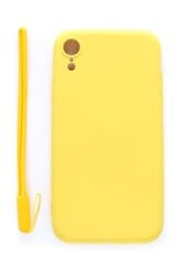 Evelatus iPhone XR Soft Touch Силиконовый чехол с ремешком Желтый цена и информация | Чехлы для телефонов | 220.lv