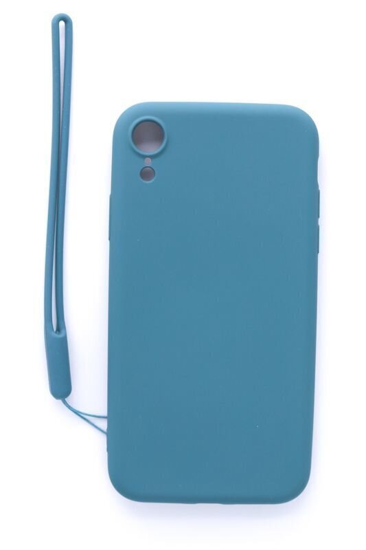 Aizmugurējais vāciņš Evelatus    Apple    iPhone XR Soft Touch Silicone Case with Strap    Blue цена и информация | Telefonu vāciņi, maciņi | 220.lv