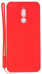 Aizmugurējais vāciņš Evelatus    Xiaomi    Redmi 8 Soft Touch Silicone Case with Strap    Red cena un informācija | Telefonu vāciņi, maciņi | 220.lv