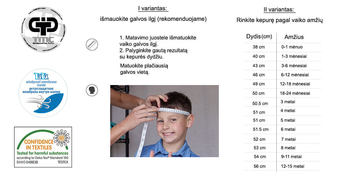 Trikotāžas cepure TuTu cena un informācija | Zīdaiņu cepures, cimdi, šalles | 220.lv